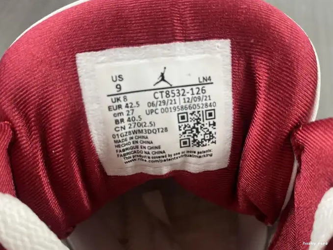 Rep Husky Jordan CT8532-126 Cardinal Red Retro 3 0506